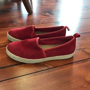 Clarks Red Slip On Shoes - Size 8.5
